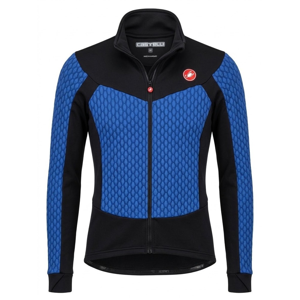 Castelli Sfida 2 Womens Cycling Jersey Blue Black‎ Long Sleeve Thermal Jacket M